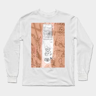 Urban Art Street Sticker Tags NYC Long Sleeve T-Shirt